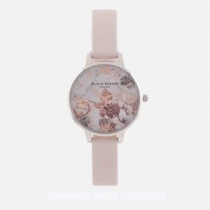 Image of Olivia Burton Womens Marble Florals - Pink, Rose Gold & Silver