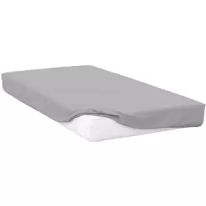 Image of Belledorm Premium Blend 500 Thread Count Fitted Sheet (Kingsize) (Platinum) - Platinum