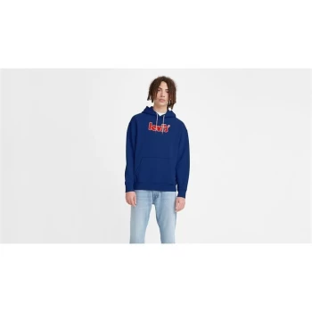 Image of Levis Levis Applique Poster Hoodie - Surf Blue