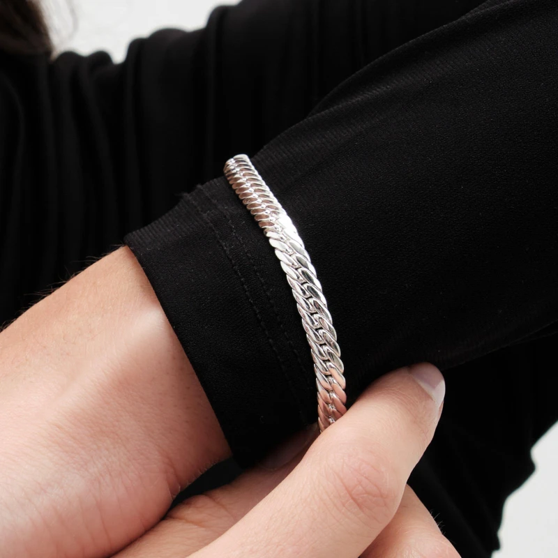 Image of Jon Richard Silver Plated Herringbone Chain Bracelet Jewellery Sets One Size Silver 40633711000