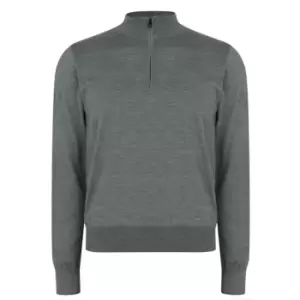Image of Paul And Shark Summer Zip Neck Sweatshirt - Grey