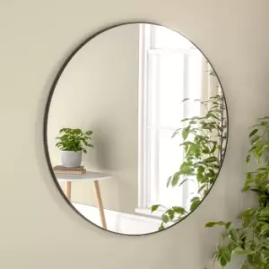 Image of Olivia's Tuvalu Round Wall Mirror in Black