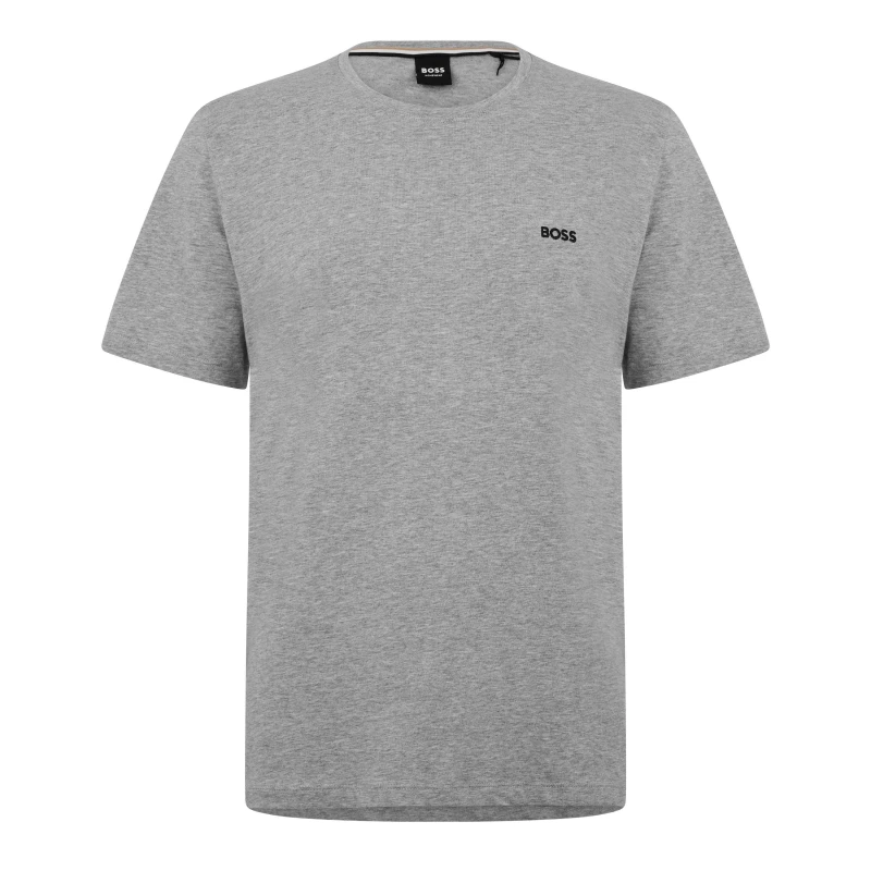 Image of Boss Mens MixMatch Premium Cotton T-Shirt Medium Grey 033 male L