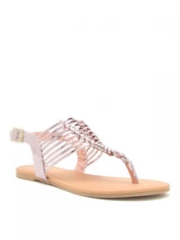 Image of Qupid Archer 480 Flat Sandal Pink