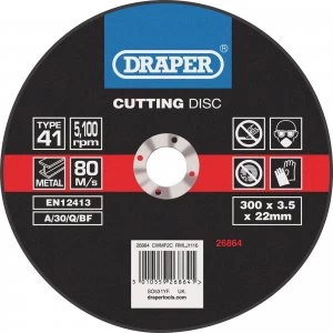 Image of Draper Flat Metal Cutting Disc 300mm 2.8mm 22mm