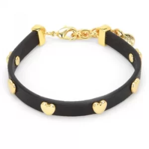 Image of Ladies Juicy Couture PVD Gold plated Layered In Couture Heart Leather Bracelet