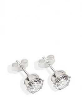 Image of The Love Silver Collection 6Mm Cubic Zirconia Studs
