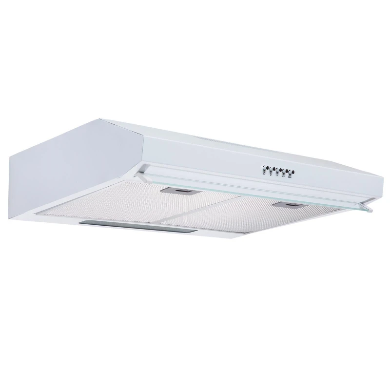 Image of SIA 60cm White Slimline Visor Cooker Hood Kitchen Extractor Fan - VSR60WH White