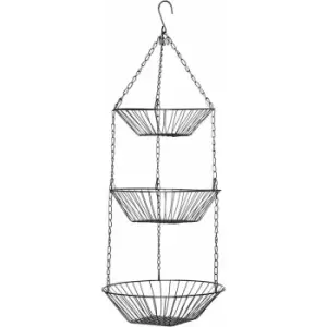 Image of Premier Housewares - 3 Tier Chrome Hanging Baskets