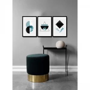 Image of 3PSCTCIZ-002 Multicolor Decorative Framed MDF Painting (3 Pieces)