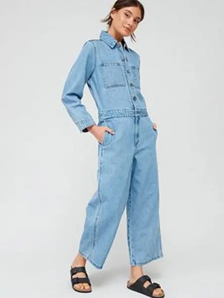 Image of Levis Iconic Denim Jumpsuit - More Money More Prob, Blue Size XS Women Blue VHURG Female XS
