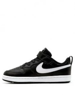 Image of Nike Court Borough Low 2 Childrens Trainer - Black/White