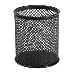 Image of 5 Star Office Wire Mesh Pencil Holder Black