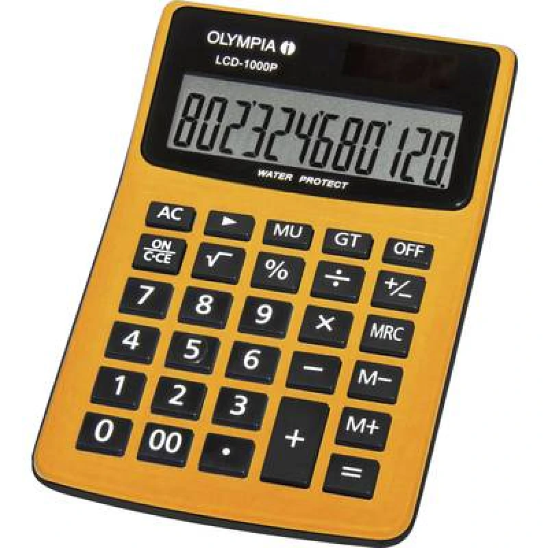 Image of Olympia Olympia LCD 1000P Desk calculator Orange Display (digits): 12 solar-powered, battery-powered (W x H x D) 106 x 40 x 158mm 4685