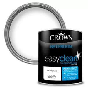 Image of Crown Easyclean Bathroom Paint Brilliant White - 1L