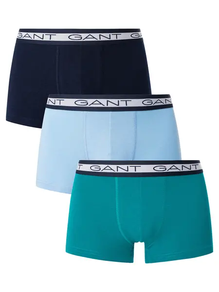 Image of Gant 3 Pack Core Trunks Ocean Turquoise M