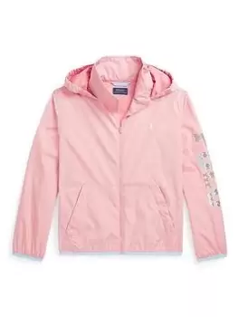 Image of Ralph Lauren Girls Windbreaker Jacket - Rose Pink, Rose Pink, Size 12-14 Years=L, Women