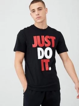 Image of Nike Just Do It T-Shirt - Black/Red
