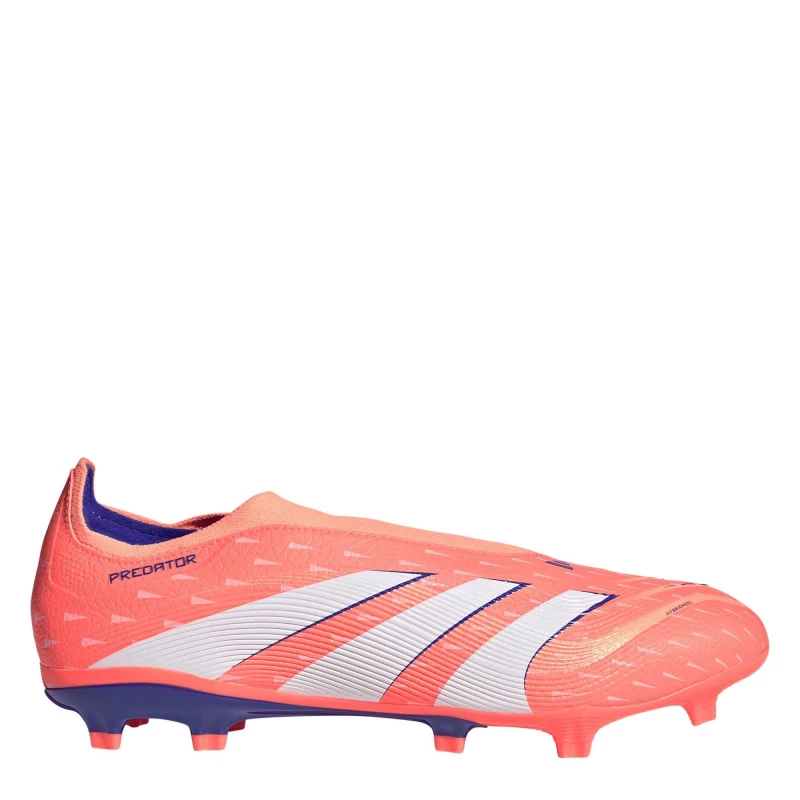 Image of adidas Predator League Laceless Firm Ground Football Boots Orange/White male 7 (40.7)