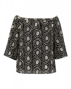 Image of Lovedrobe Bardot Embroidered Top