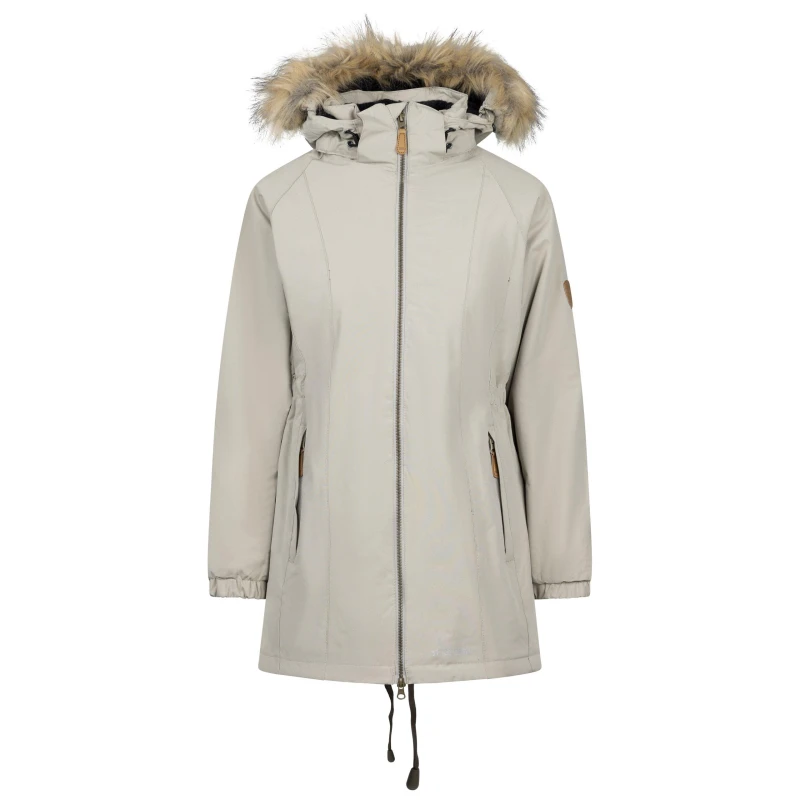 Image of Trespass Womens Insulated Fleece Lined Parka Oatmilk female 10 (S)