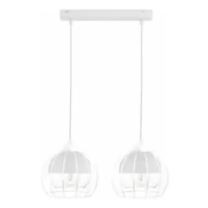 Image of Keter Solo Bar Pendant Ceiling Light White, 50cm, 2x E27