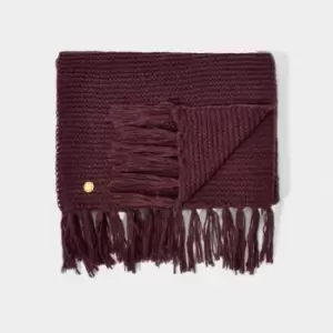 Image of Plum Chunky Knitted Scarf KLS446