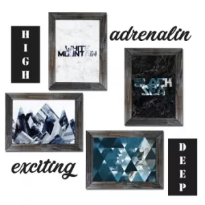 Image of CYT-1 Multicolor Decorative Framed MDF Painting (8 Pieces)