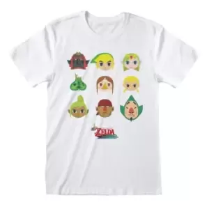 Image of Legend of Zelda T-Shirt Wind Waker Faces Size M