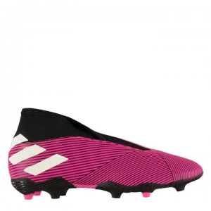 Image of adidas Nemeziz 19.3 Childrens Laceless FG Football Boots - ShockPink/Black