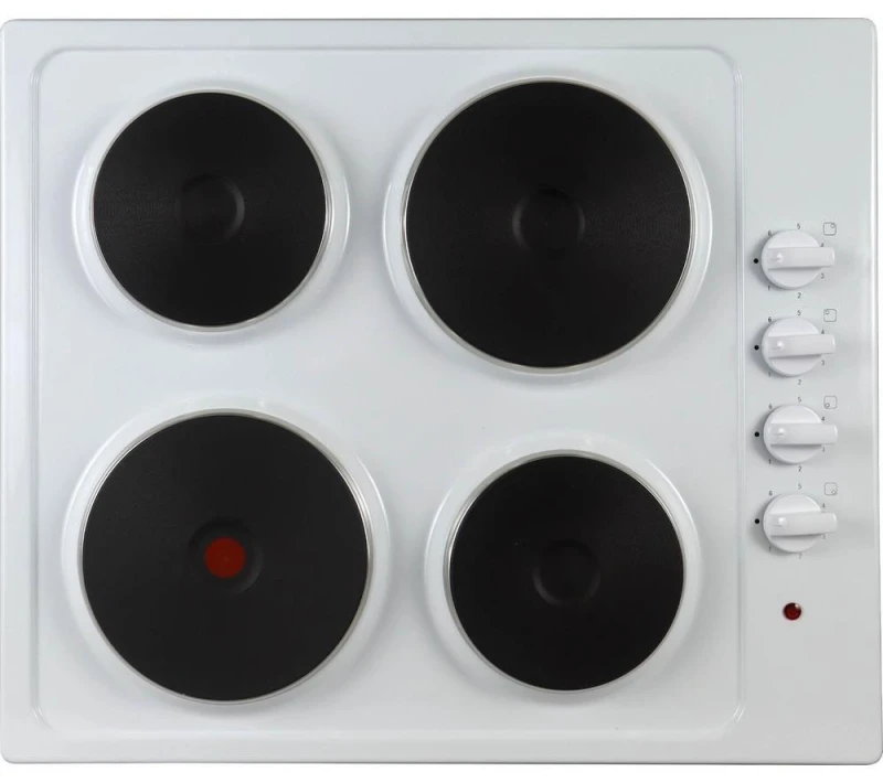 Image of STATESMAN EH160WH 60cm Electric Solid Plate Hob - White 5016368008690