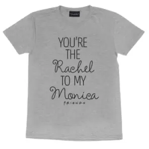 Image of Friends Mens Rachel To My Monica T-Shirt (L) (Grey Heather)