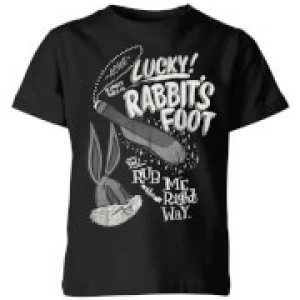 Image of Looney Tunes ACME Lucky Rabbits Foot Kids T-Shirt - Black - 3-4 Years