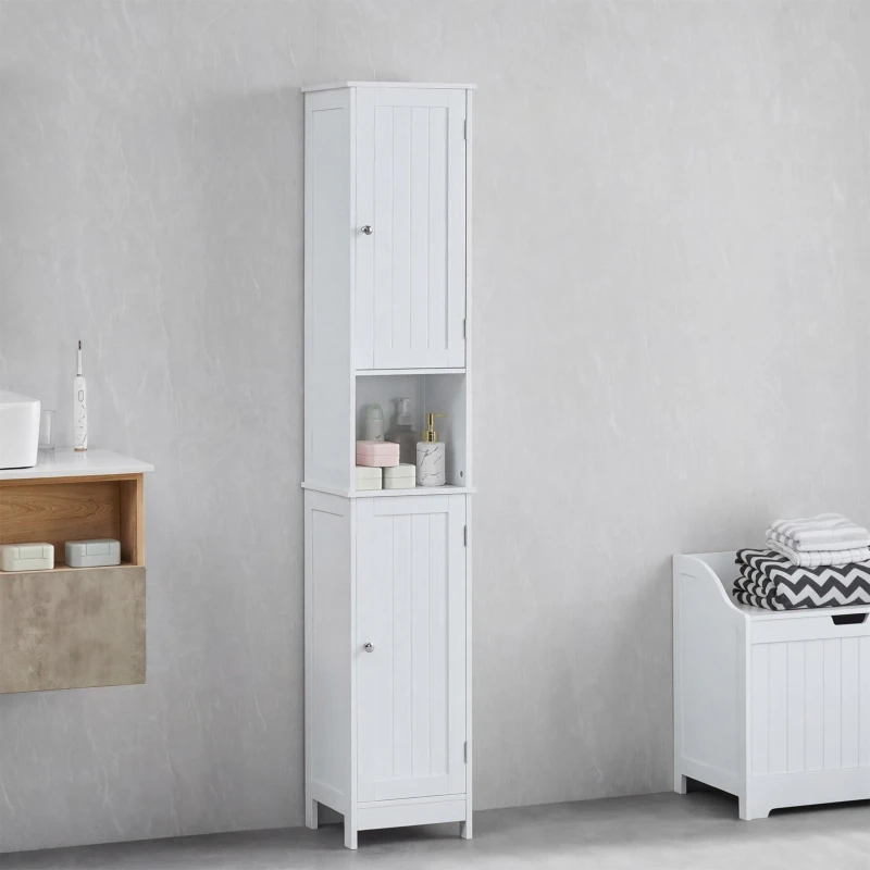 Image of Lassic Bath Vida Priano 2 Door Tall Cabinet White unisex 2 Door