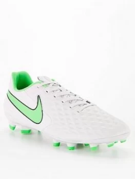 Image of Nike Tiempo 8 Academy Firm Ground Football Boots - White , Green, Size 6, Men