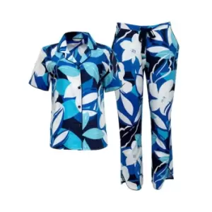 Image of Cyberjammies Marie Blue Floral Pyjama Set - Blue