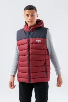 Image of HYPE BURGUNDY NAVY KIDS GILET