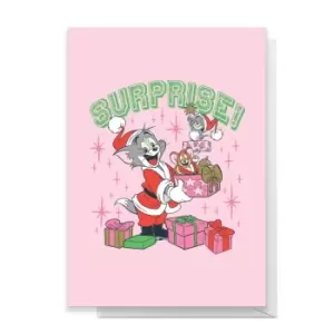 Image of Tom And Jerry Surprise! Greetings Card - Standard Card
