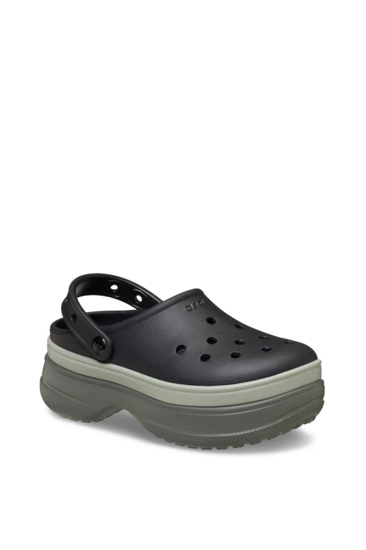 Image of Crocs Womens Classic Stacked Clogs Clogs 4 (36-37) Black 22072503240
