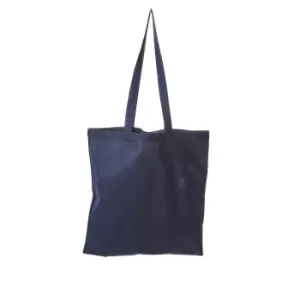 Image of United Bag Store Cotton Long Handle Tote Bag (One Size) (Navy)