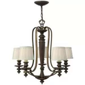 Image of Loops - 5 Bulb Chandelier Hanging Pendant LIght Royal Bronze LED E14 60W Bulb