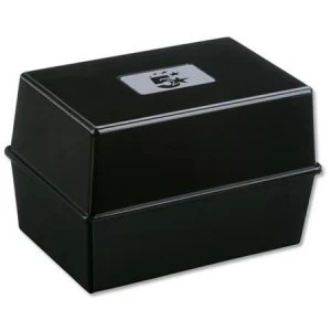 Image of 5 Star Office Card Index Box Capacity 250 Cards 6x4in 152x102mm Black