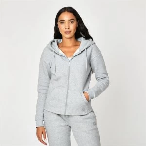 Image of USA Pro Pro Classic Zip Up Hoodie - Grey Marl