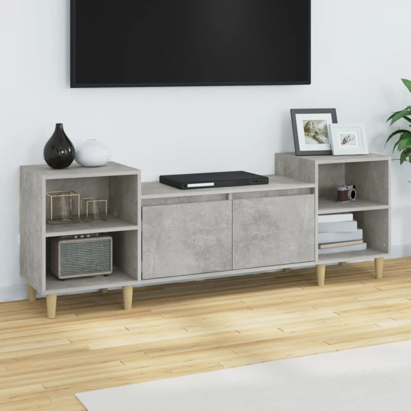 Image of Vidaxl TV Cabinet Concrete Grey 160X35X55cm Engineered Wood, Grey 821192