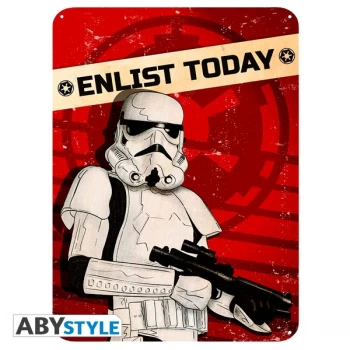 Image of Star Wars - Enlist Today (28 x 38cm) Metal Plate