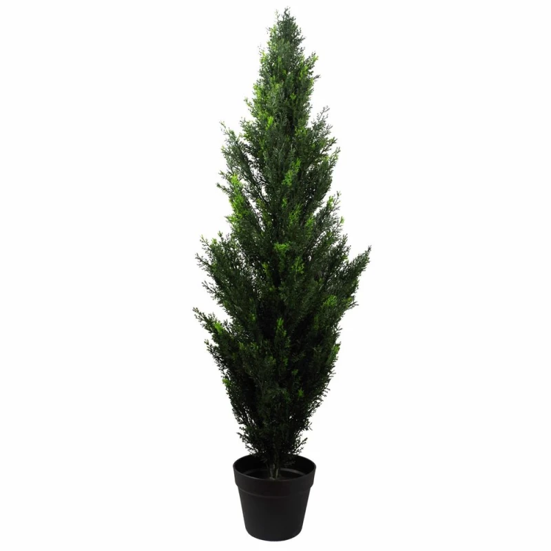 Image of Leaf 120cm UV Artificial Cedar Cypress Topiary UV Resistant Green