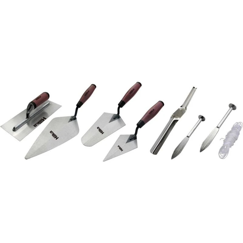 Image of Hilka Trowel set 6PC soft grip brick plastering builder pointing 66416006 - Hilka HIL66416006