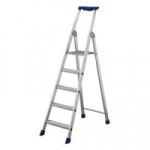 Image of Slingsby 6 Ribbed Tread Platform Step Ladder Aluminium 358756