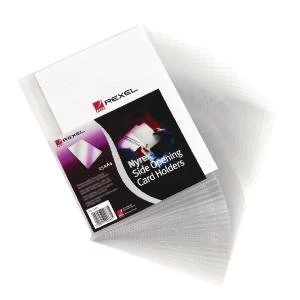 Image of Rexel Nyrex Card Holder Open Top 95x64mm ClearPack of 25PGC321 12010