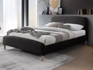 Image of Birlea Otley 4ft6 Double Charcoal Boucle Fabric Bed Frame